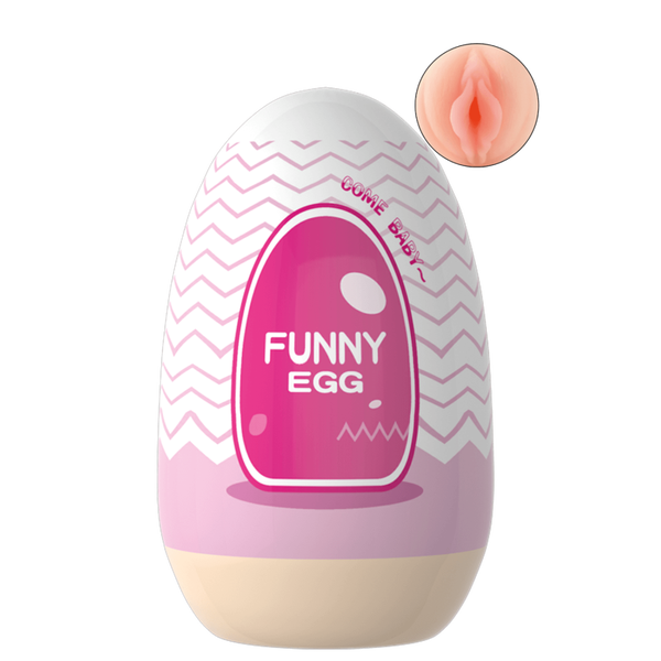 Gaine Masturbatrice Réutilisable FUNNY EGG – Design Réaliste Vagin lèvres épaisses