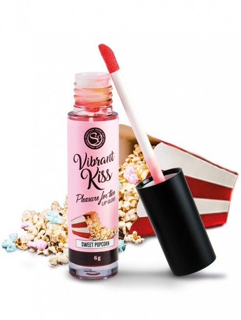Gloss sexe oral vibrant au pop corn 100% comestible