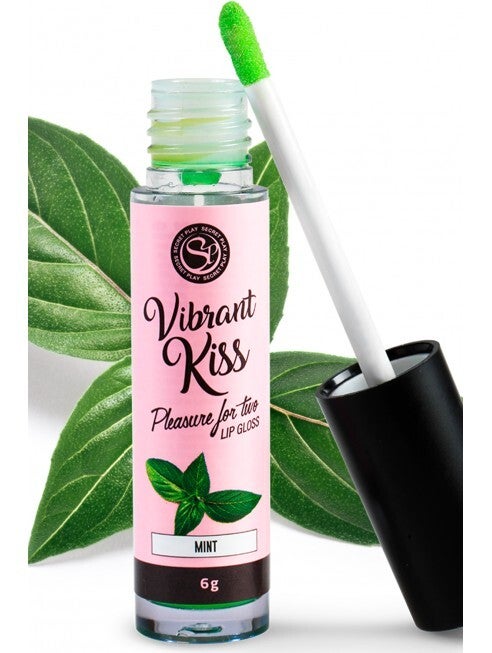 Gloss sexe oral vibrant à la menthe 100% comestible
