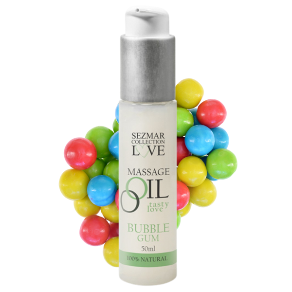 Huile de massage comestible bubble gum 50ml