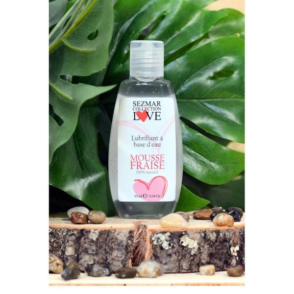 Lubrifiant à base d'eau 100% naturel Mousse fraise 90 ml