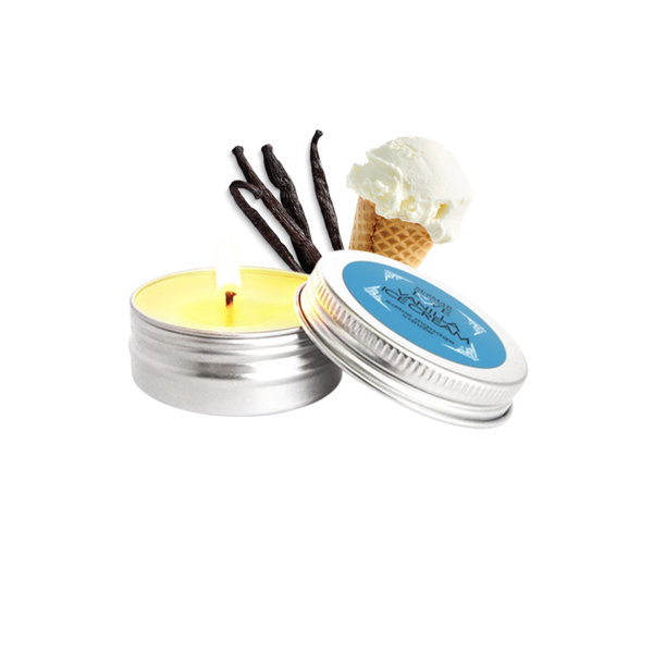 Mini Bougie de massage glace vanille 30ml 100% naturelle