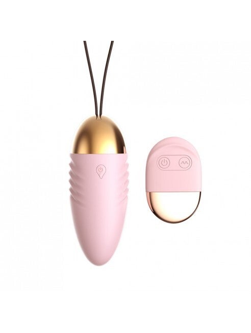 Oeuf vibrant rose avec télécommande à piles