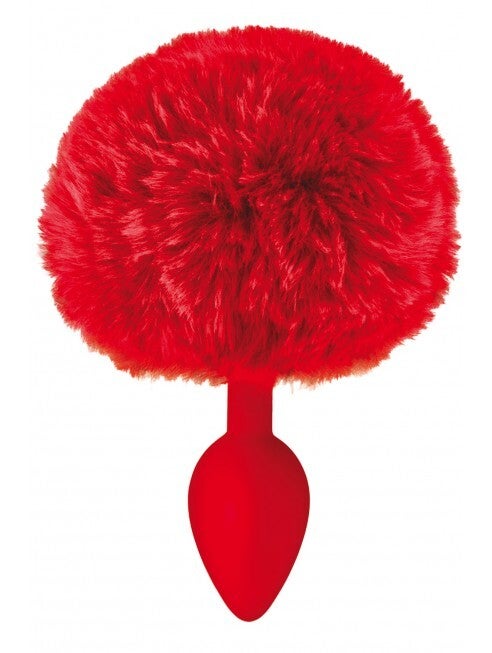 Plug anal pompon rouge