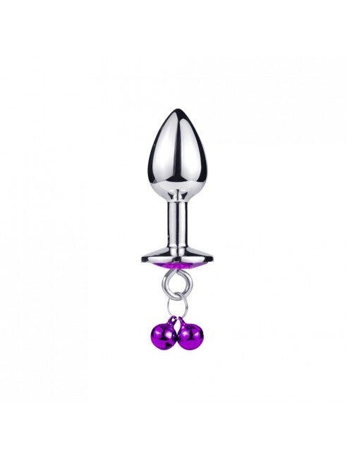 Plug bijou aluminium violet avec clochettes Taille S JINGLE