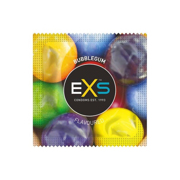 Préservatifs lubrifiés en latex goût bubble gum 54mm