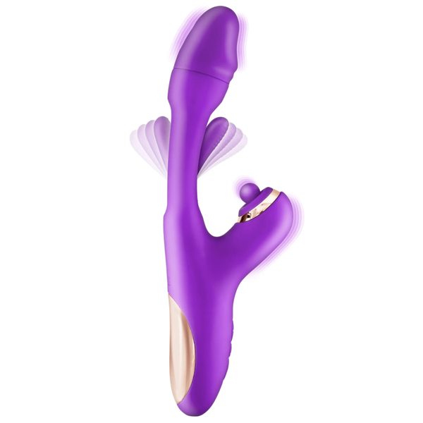 Vibromasseur rabbit 3-en-1 avec tapotements Joyfully