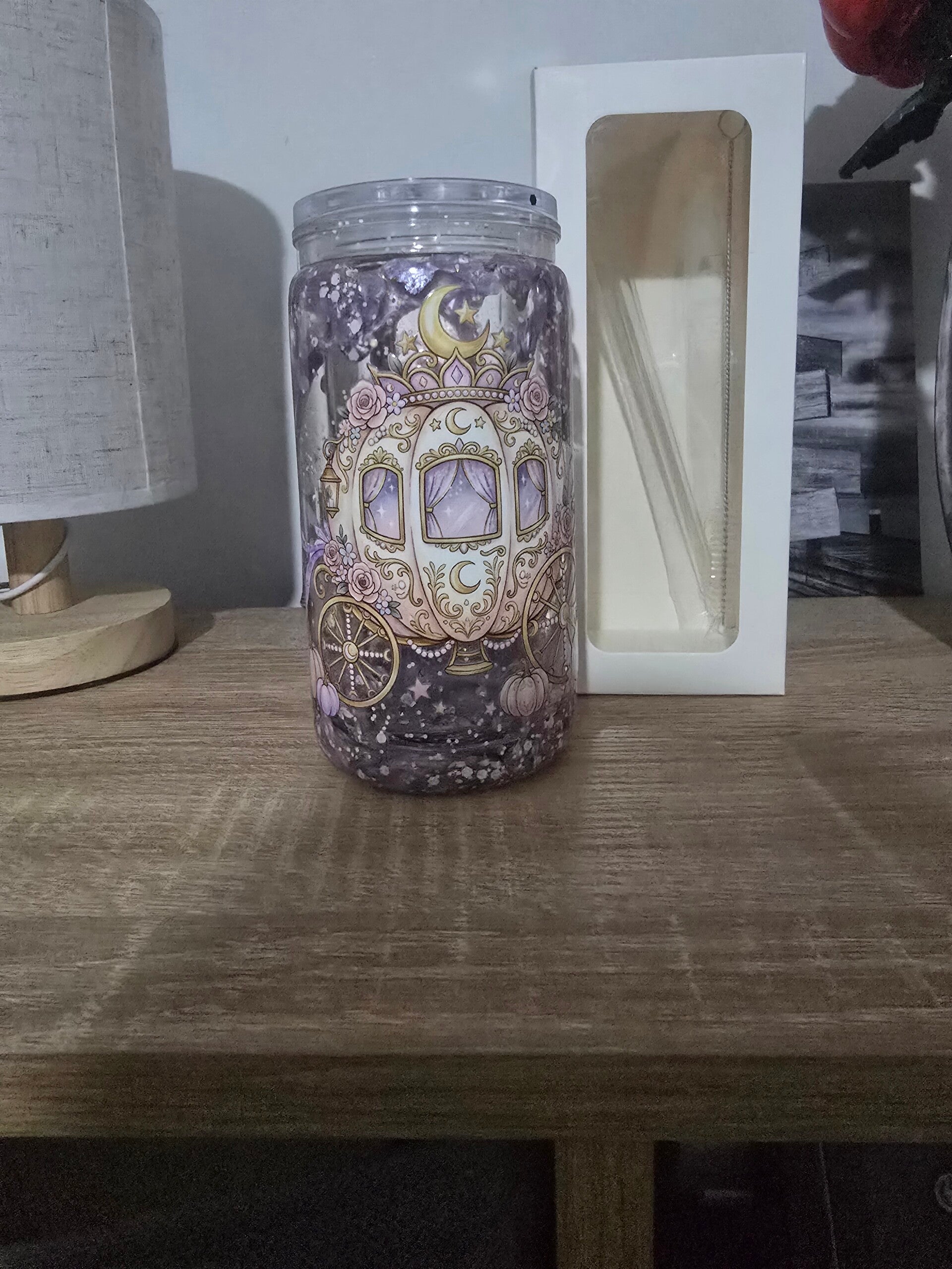 16oz Lilac Carriage drip tumbler