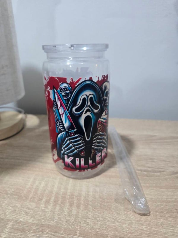 Halloween Ghost face tumbler