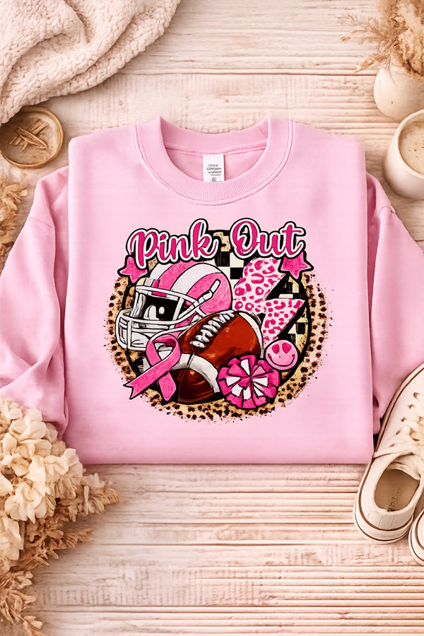 Pink Ribbon Football Sweatshirt