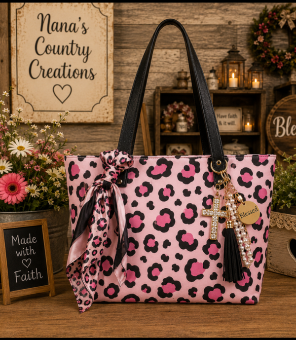 Blush Leopard Boutique Purse