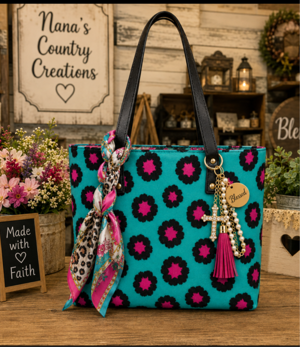 Boho Bloom Charm Tote