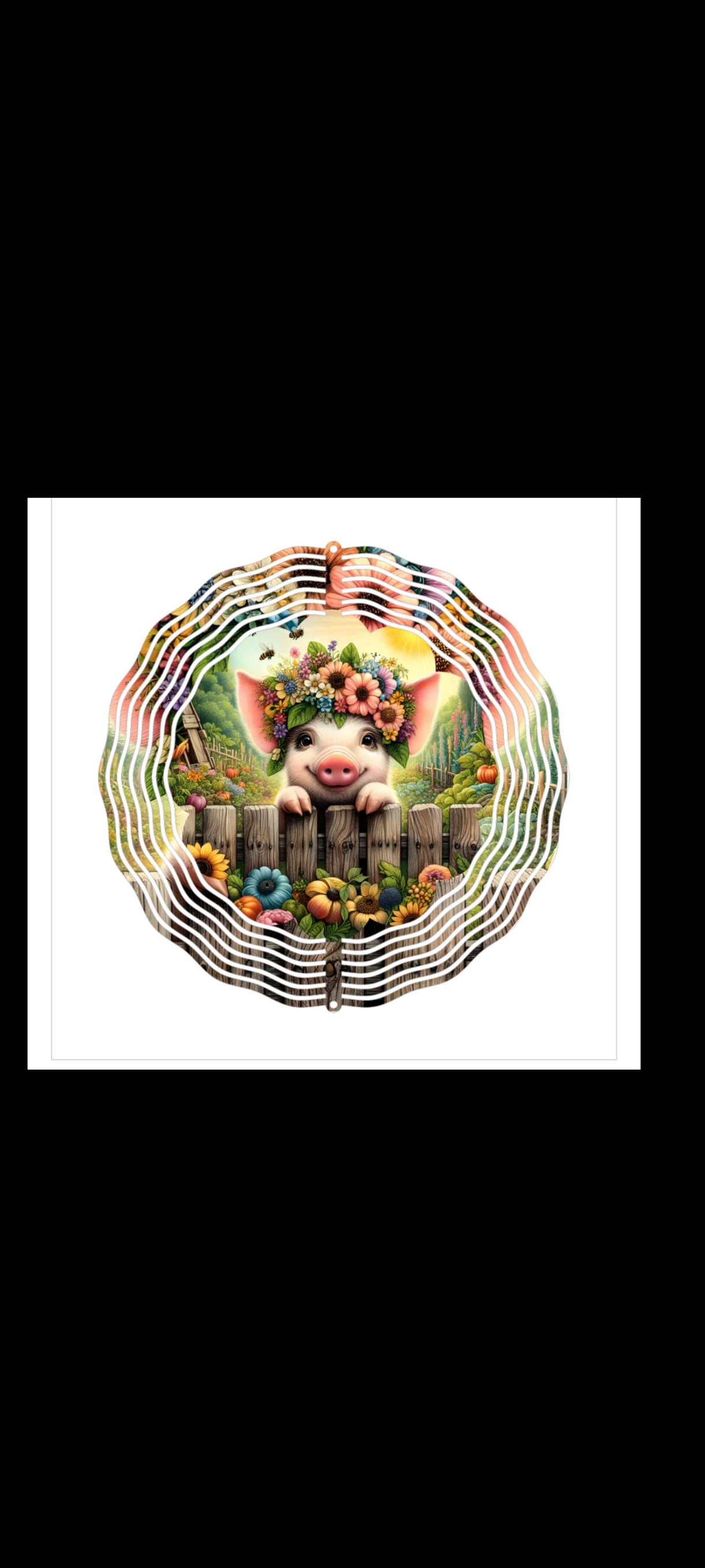 Farmhouse Pig Wind Spinner 🐷