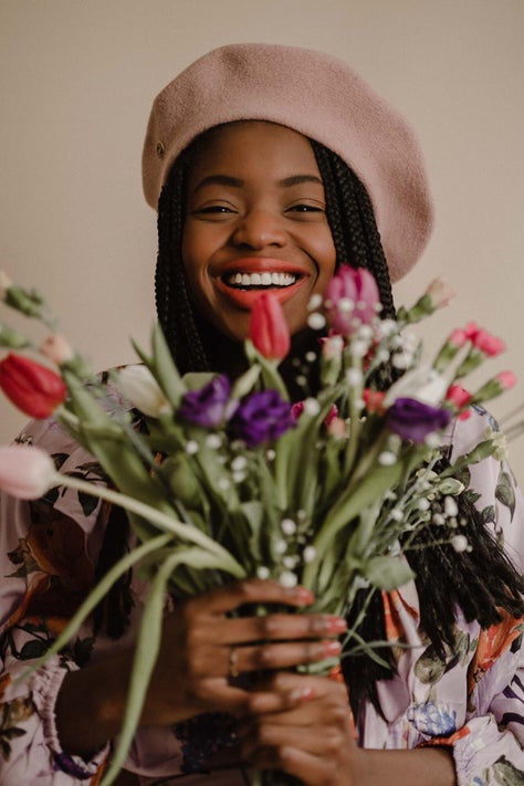 fotoshoot met bloemen