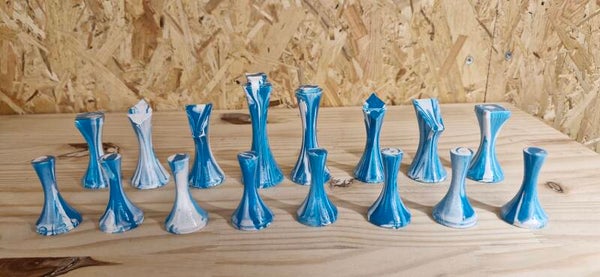 Pièce d'échecs peintes