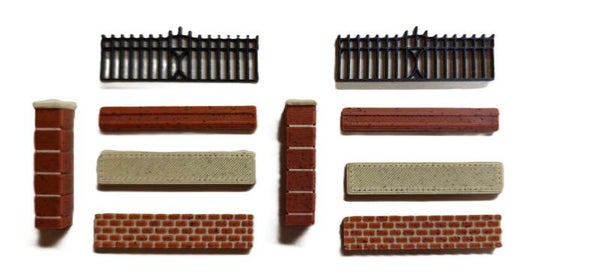 Mur et grilles pour modélisme ferroviaire Echelle HO