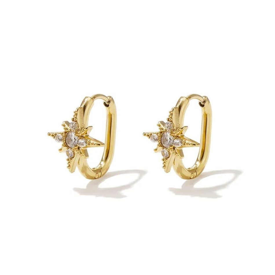Oorbellen Ster Diamant