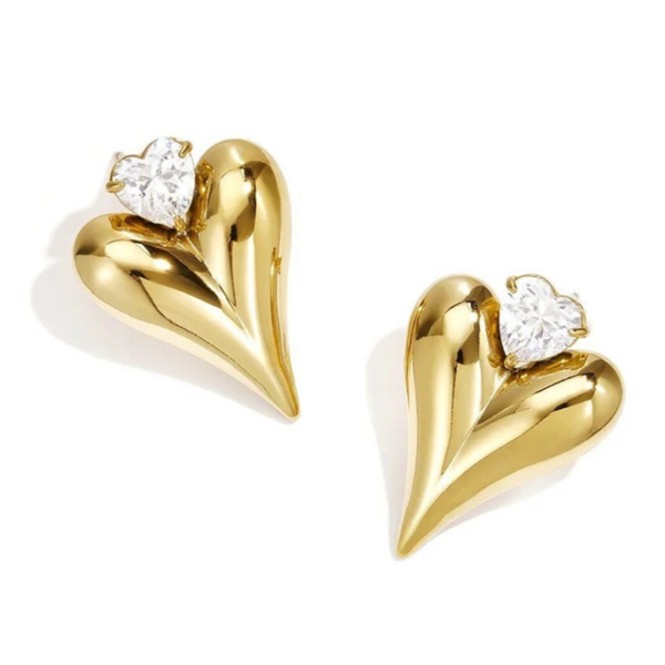 Oorknopjes Hart Diamant