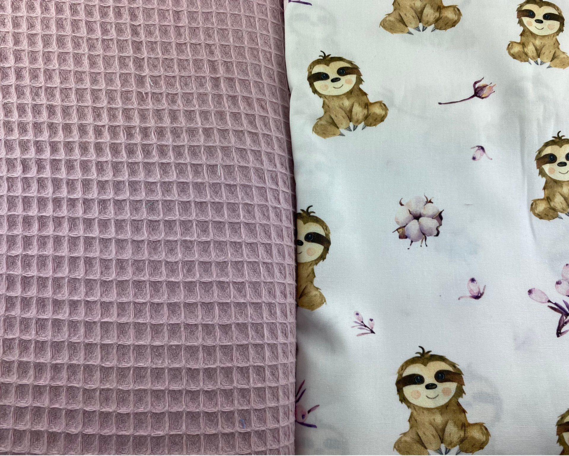 Babydecke Faultier personalisiert mit Farbauswahl