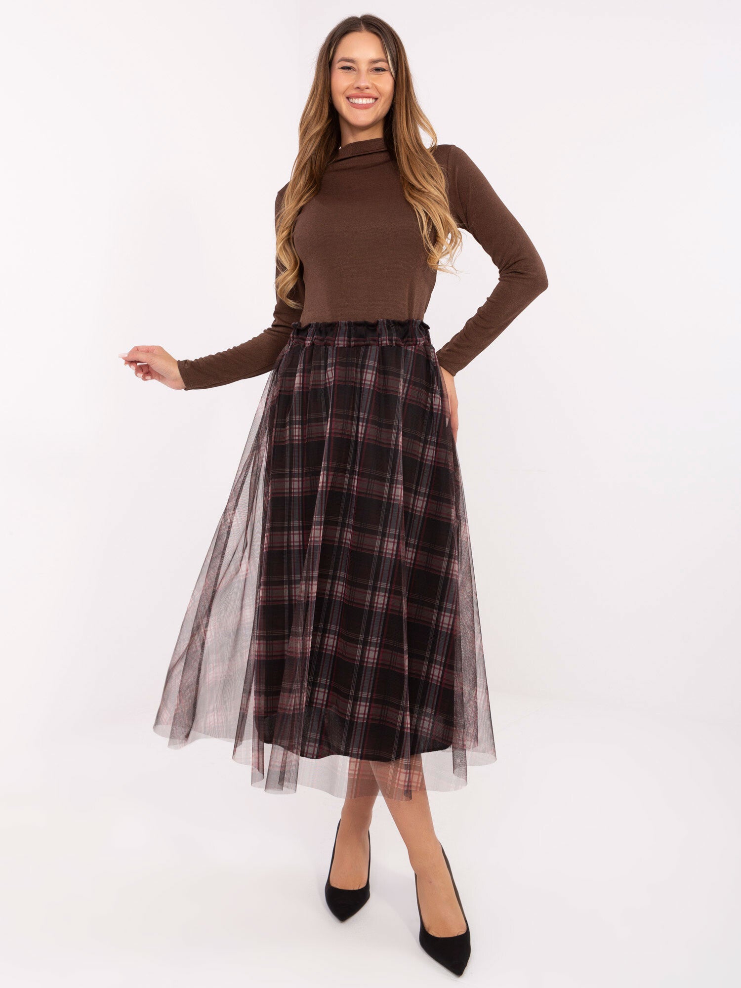 Tulle Checkered Skirt