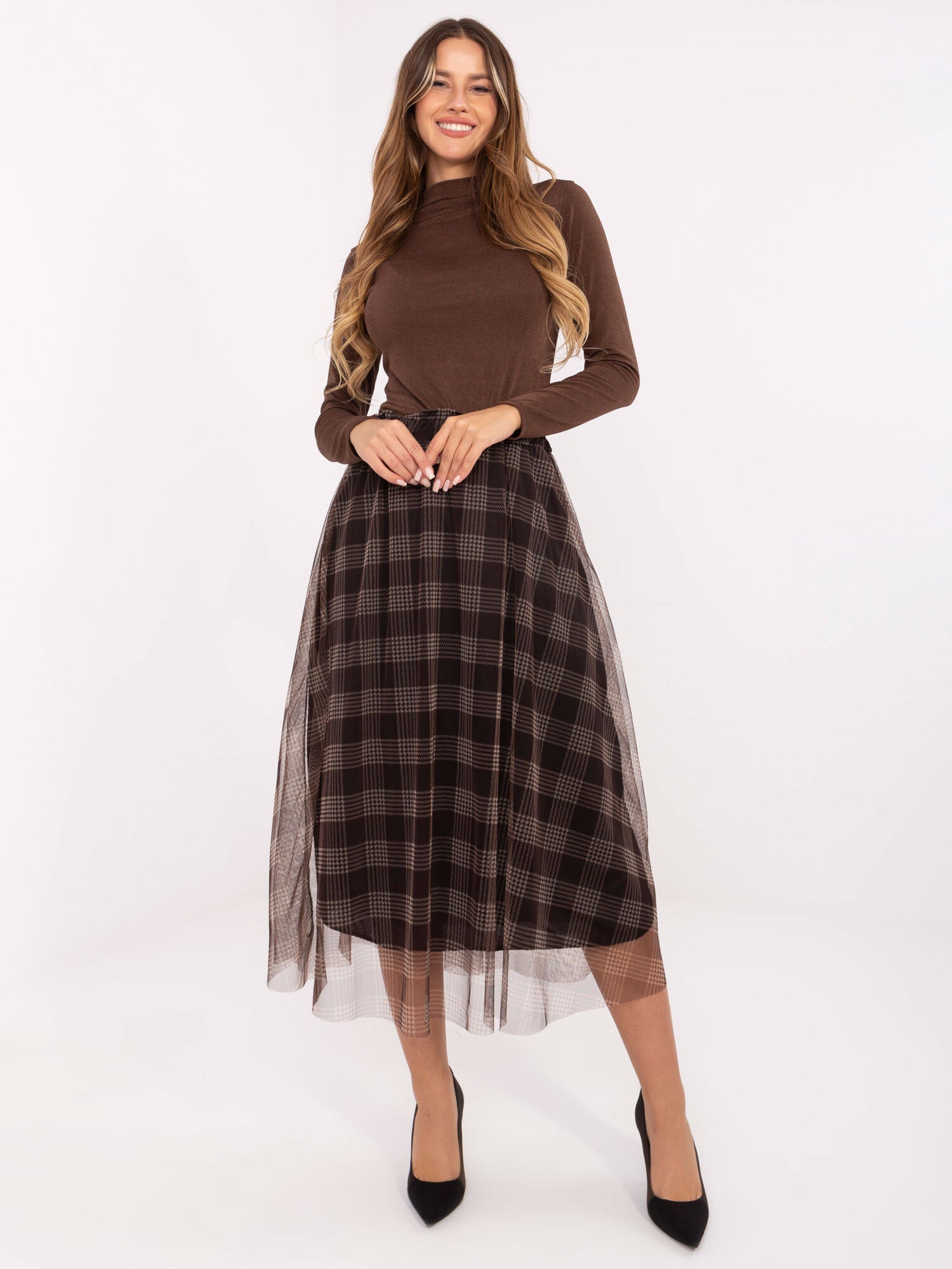 Tulle Checkered Skirt