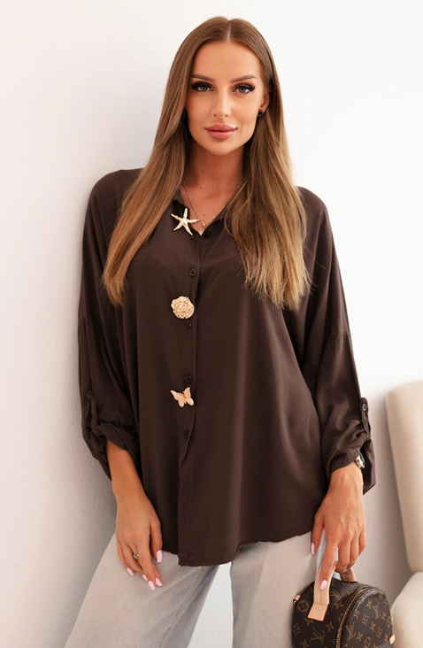 Blouse with Brooch