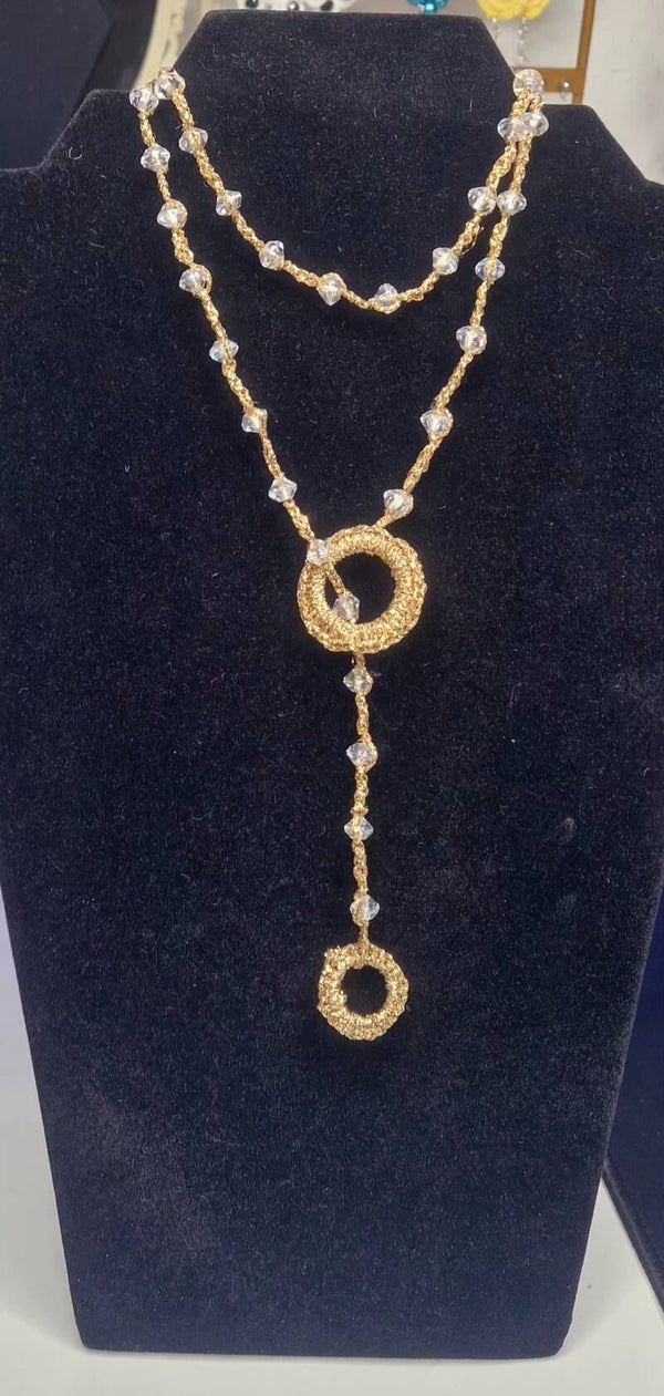 Angela Golden Crocket  Elegance Necklance