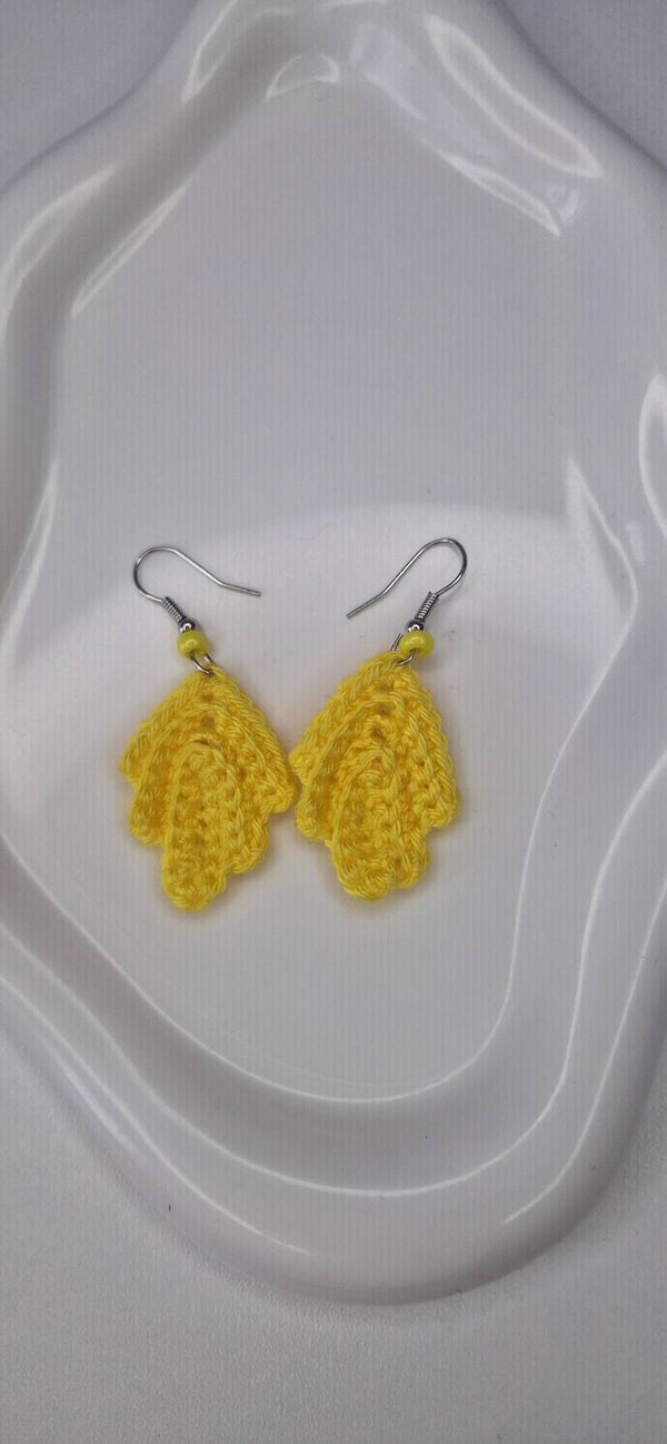 Delicate Yellow Leaf-Inspired Earrings – Minimalist Nature Jewelry