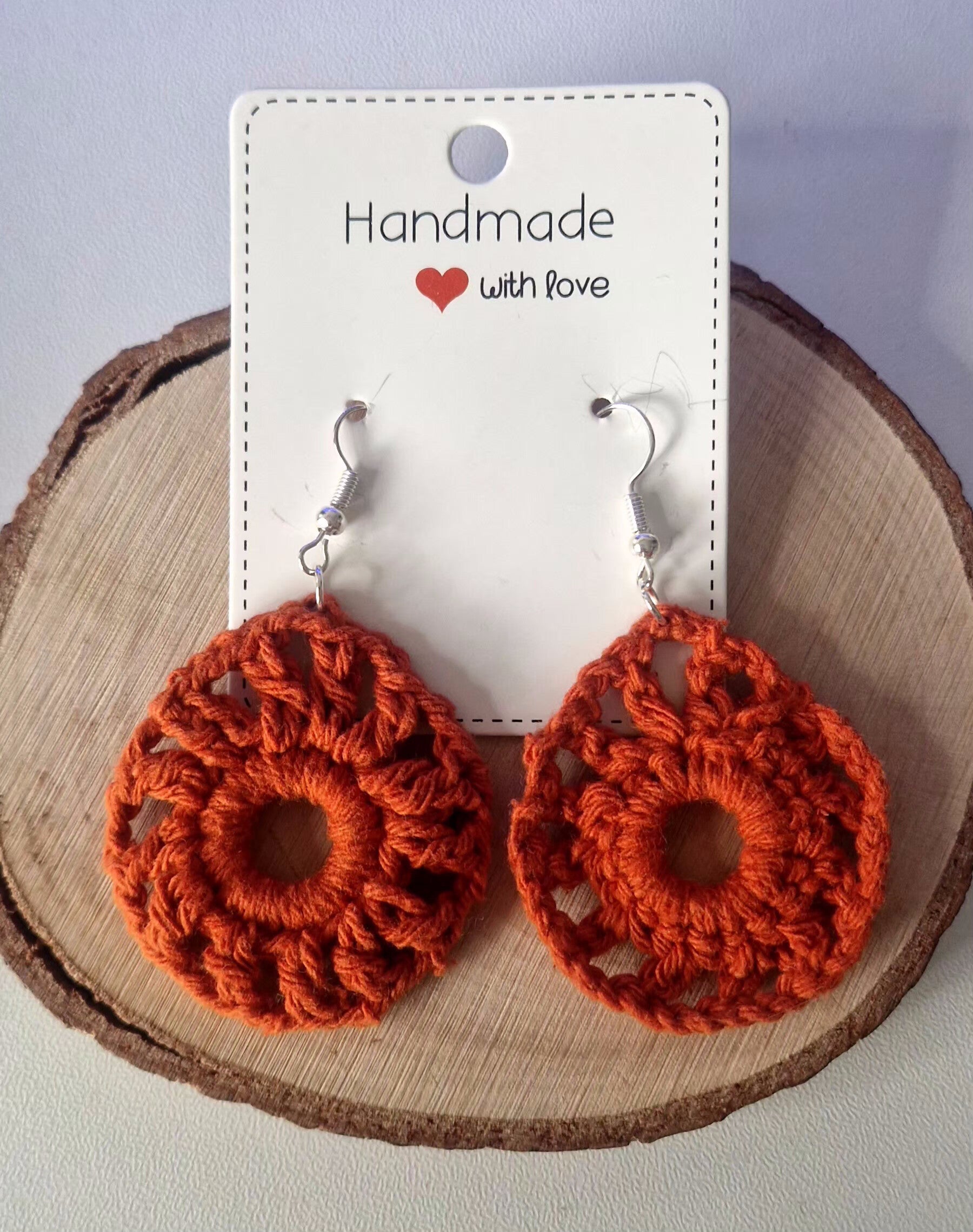 Mila – Handgefertigte runde Ohrringe   Handmade Round Earrings