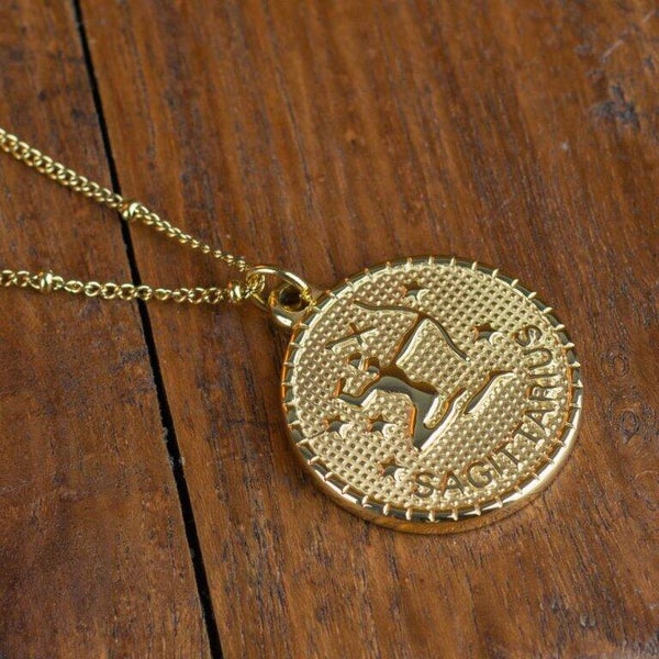 Metalen Horoscoop Hanger Boogschutter Goudkleurig (25 mm)