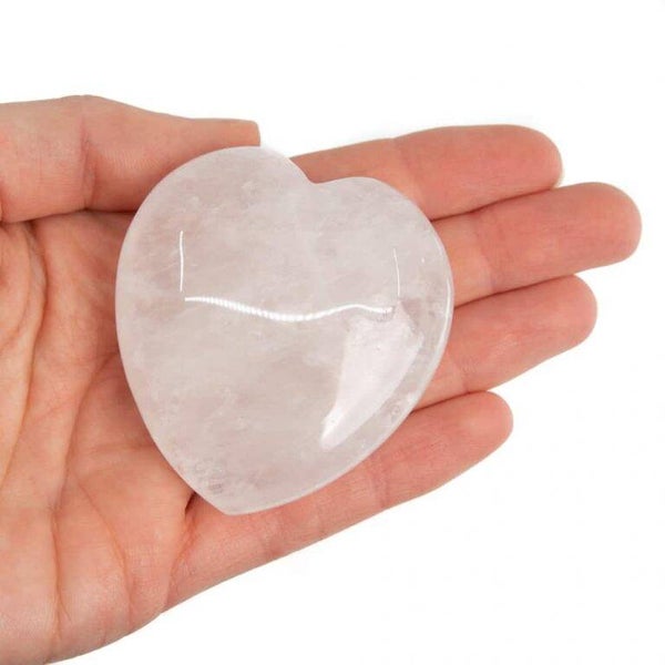 Edelstenen Hart Bergkristal Palmsteen – 60 mm