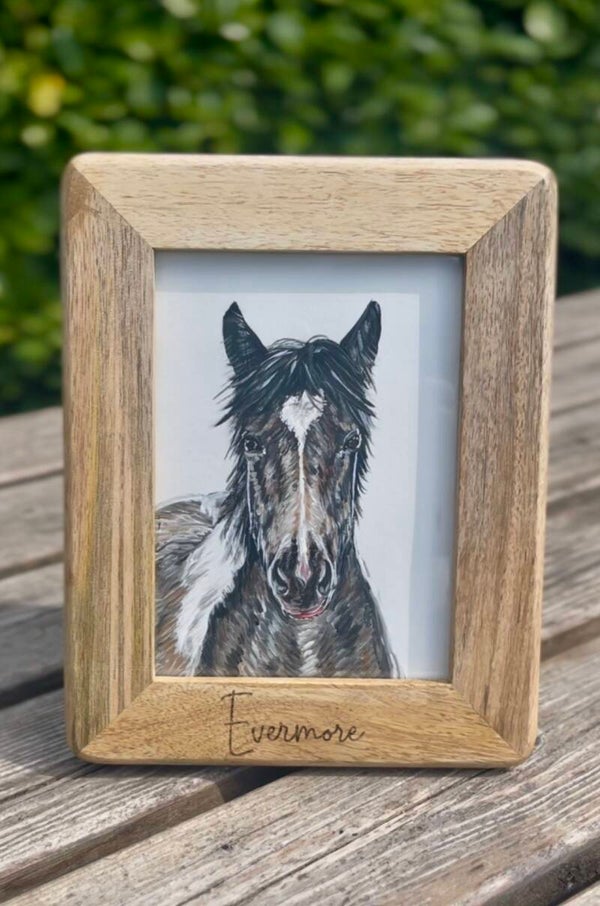 13x18cm Paarden/honden portret op papier