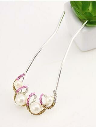 HK005  Een Set van 2 Haar U-Spelden s in Sieradendoosje