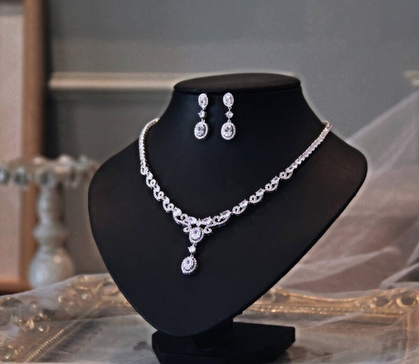 SS404 Bruidssieradenset met AAA Zirkonia
