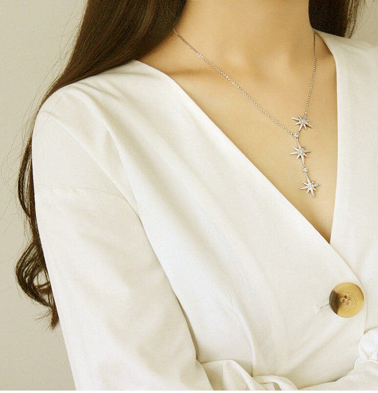 K006 Zilveren Ketting met sterren