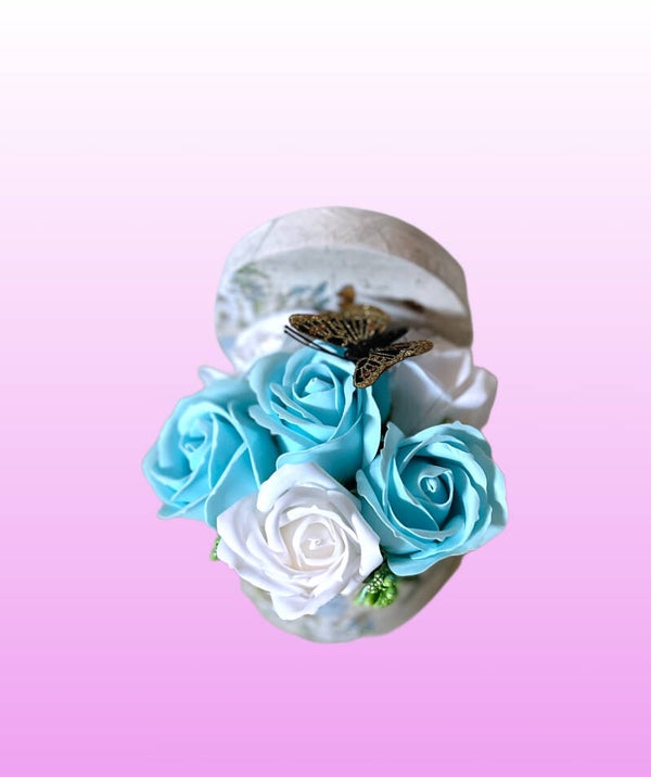 Kleine Blumenbox Seifenrosen