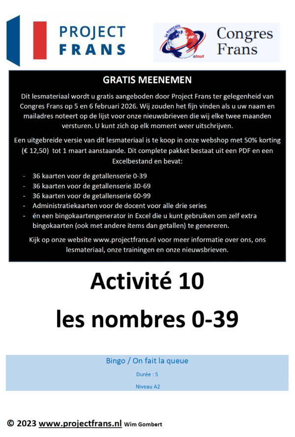 Bingo + On fait la queue (0-39) - gratis