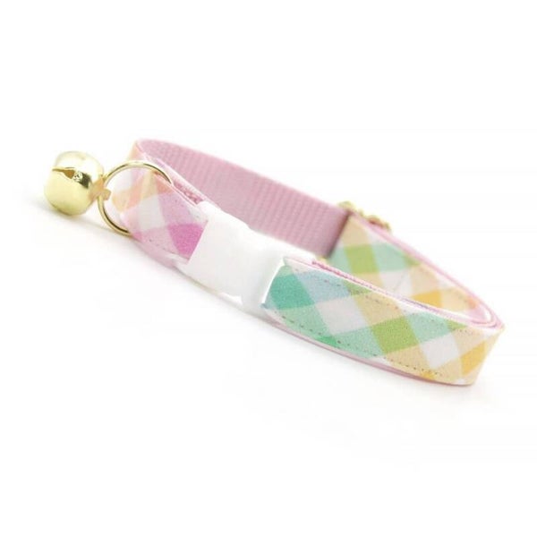 Dawn - Pastel geruite kittenhalsband