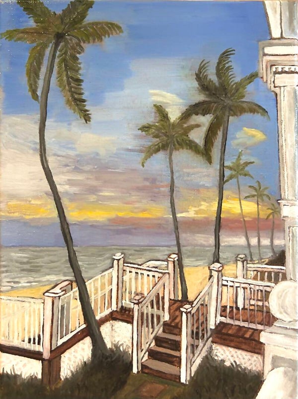 Sunset at Pelican Beach, South-East View