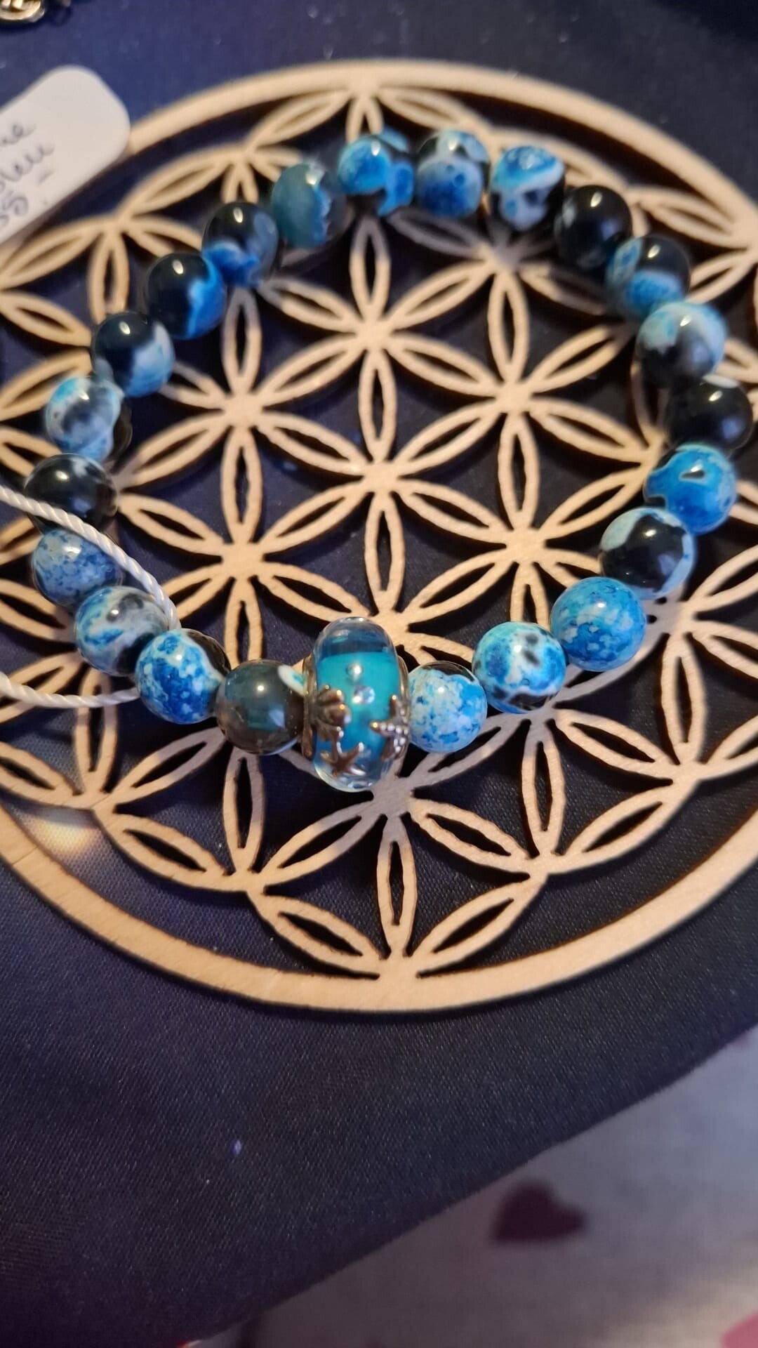 Agate reine dragon bleu