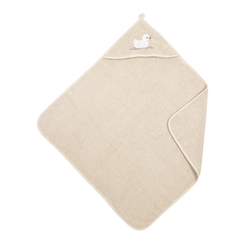 Badcape badstof borduur - Duck Soft Sand