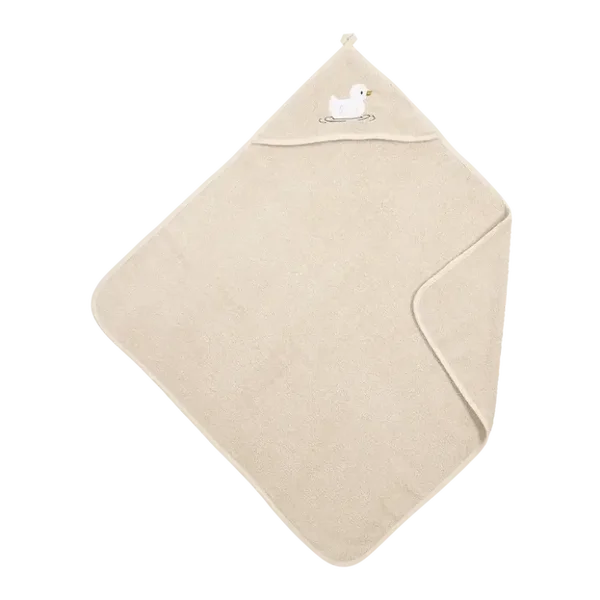 Badcape badstof borduur - Duck Soft Sand