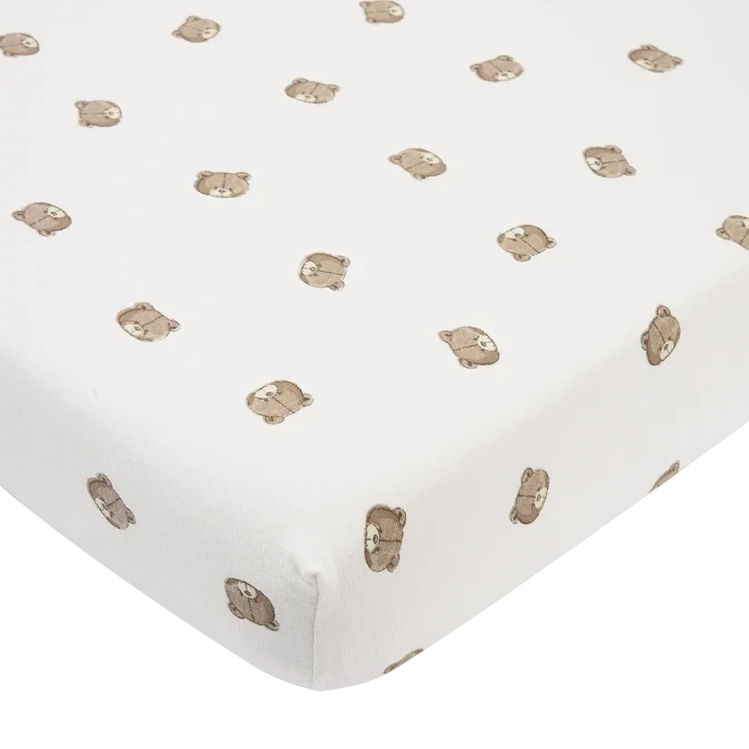 Hoeslaken jersey print - Bear - 70x140/150 cm