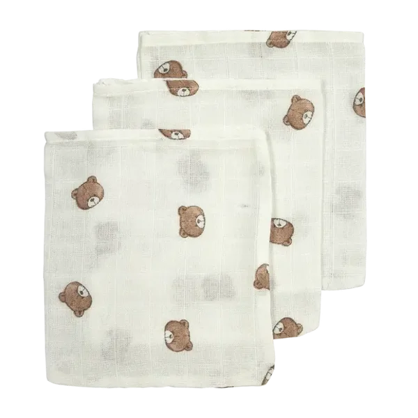 Hydrofiele washandjes - Bear - 3-pack
