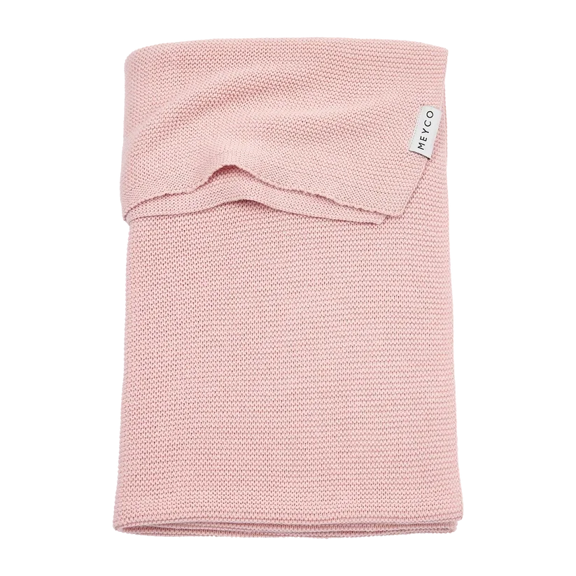 Deken gebreid - soft pink - 100x150 cm
