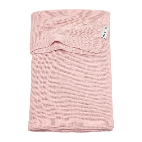 Deken gebreid - soft pink - 100x150 cm