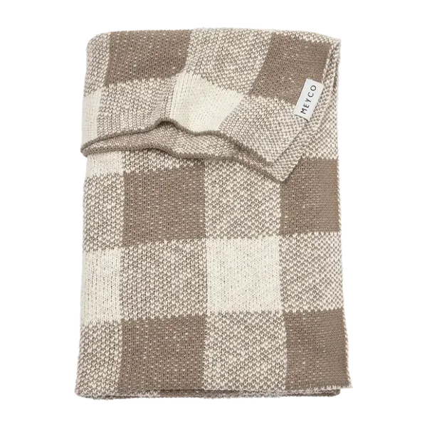 Deken gebreid Block - Dark Taupe - 75x100cm - TOG 1.0