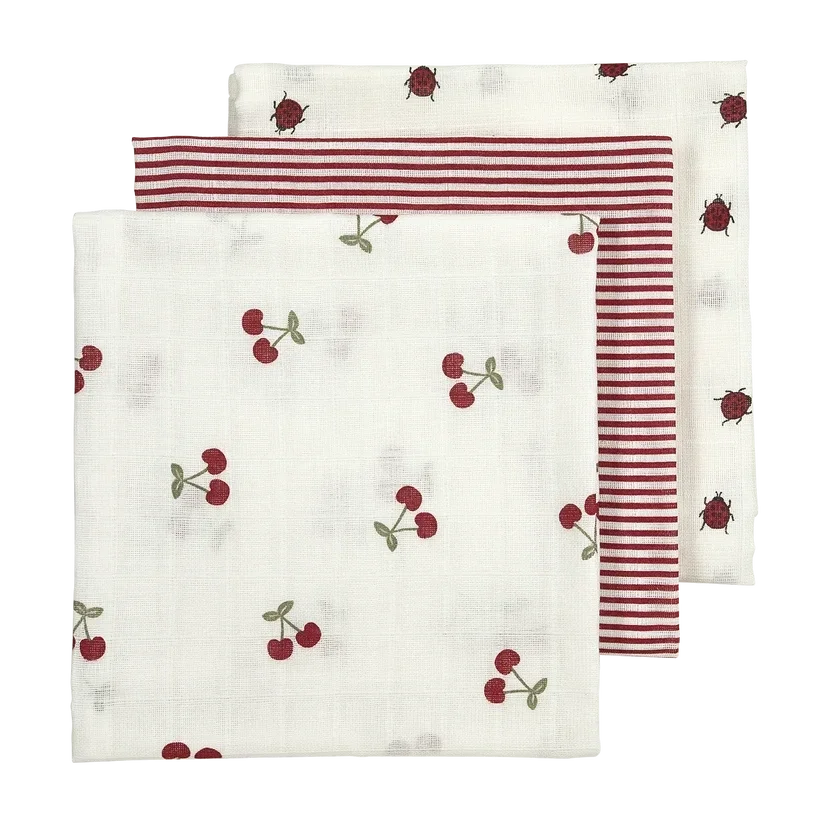 Hydrofiele doeken - Girly Garden Multicolor - 70x70cm - 3-pack