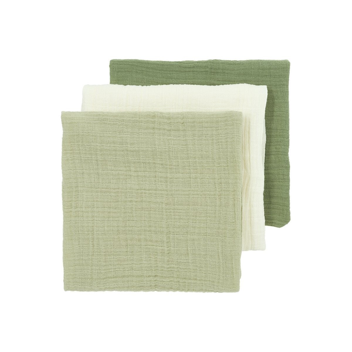 Meyco - Hydrofiele doeken pre-washed Natural/Soft Olive/Olive Green