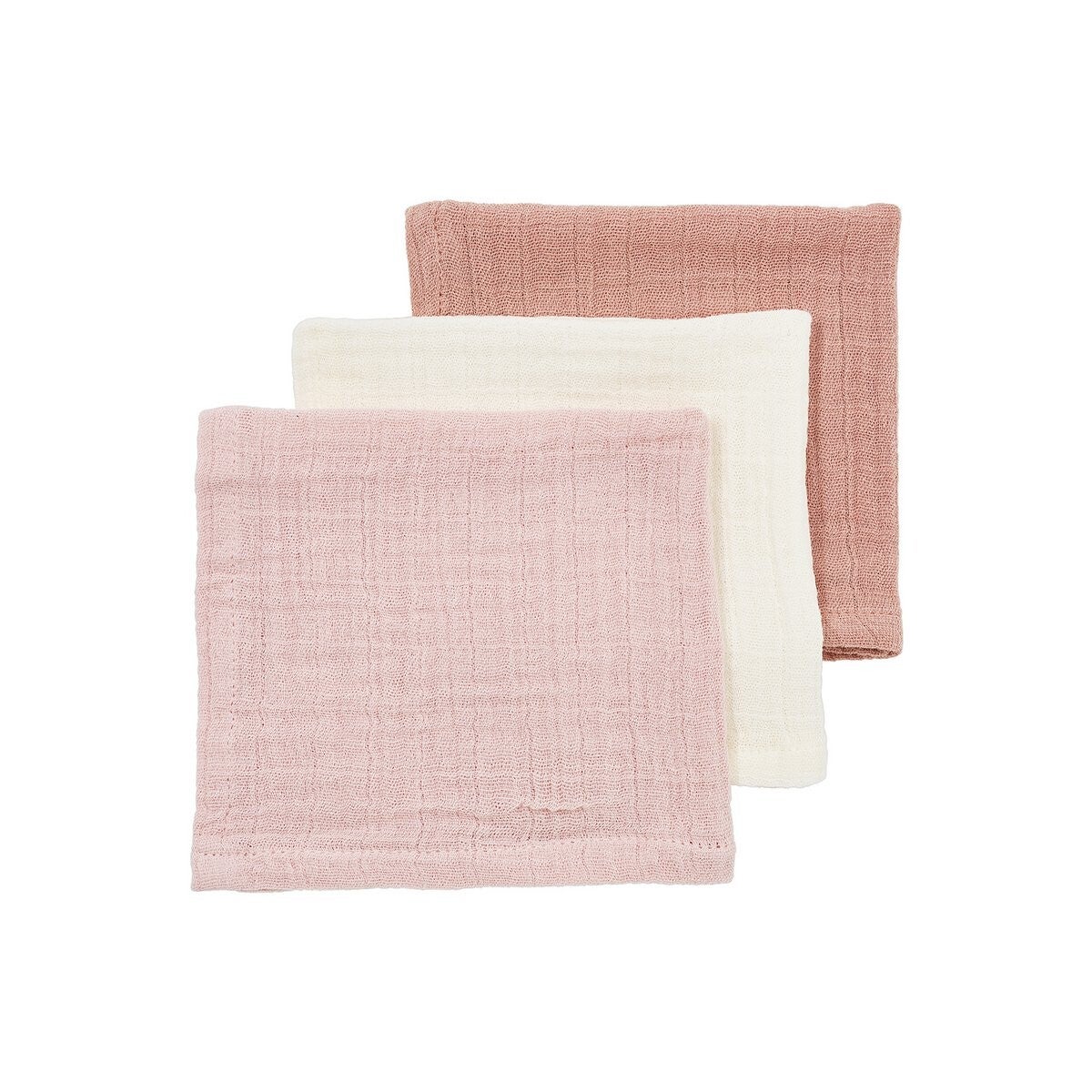 Meyco - Hydrofiele doeken pre-washed Soft Rose/Rose/Natural